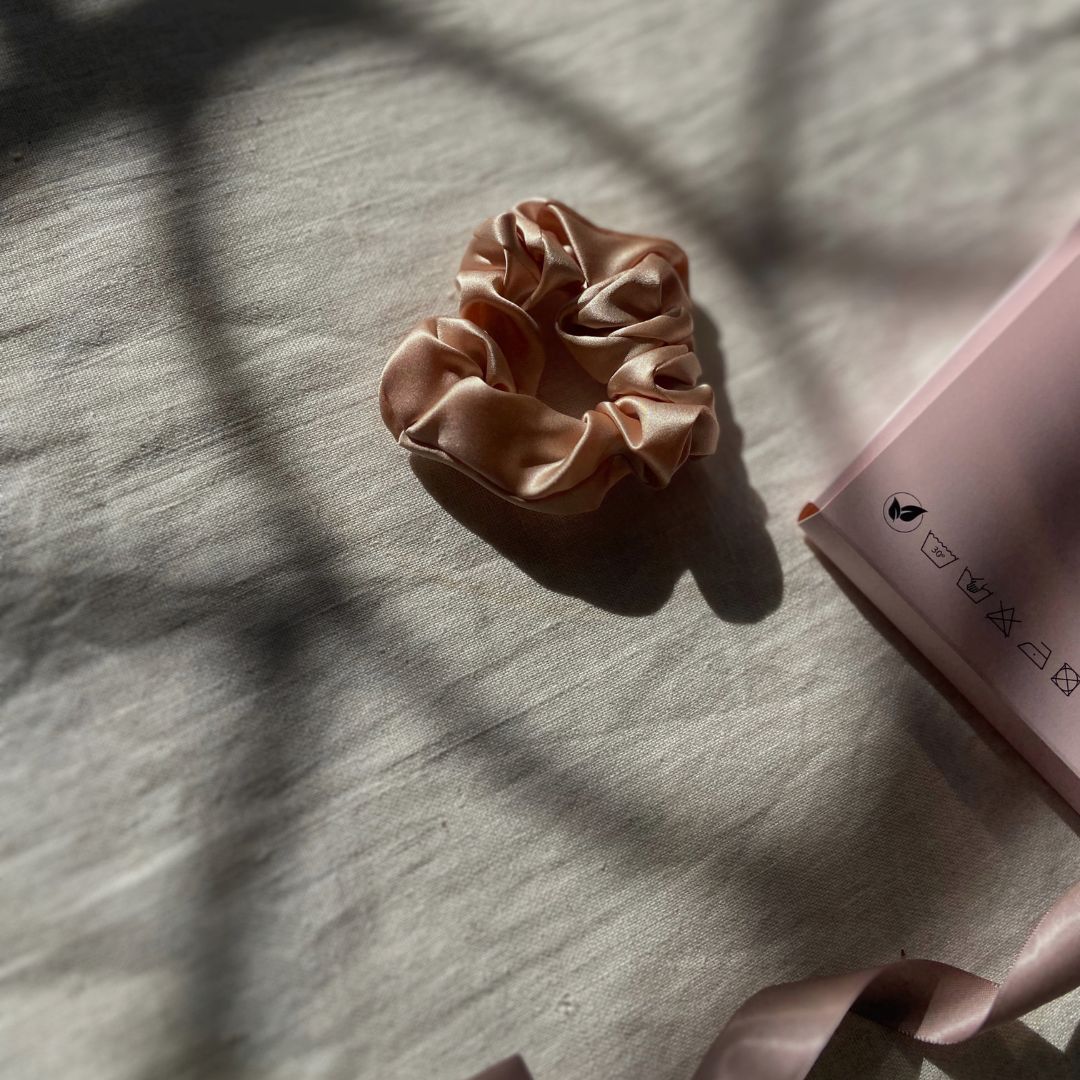 chouchou en soie naturelle, routine cheveux sain