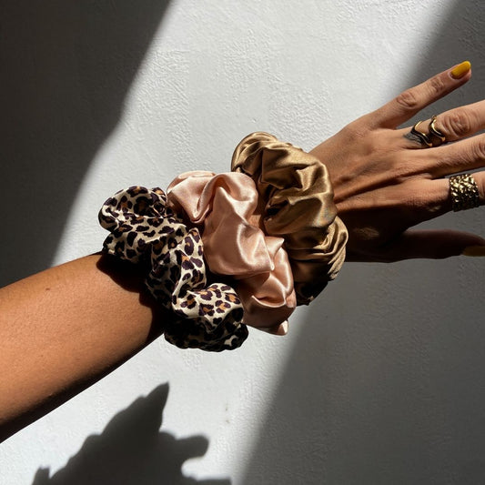 Chouchou en soie large, cheveux cassants