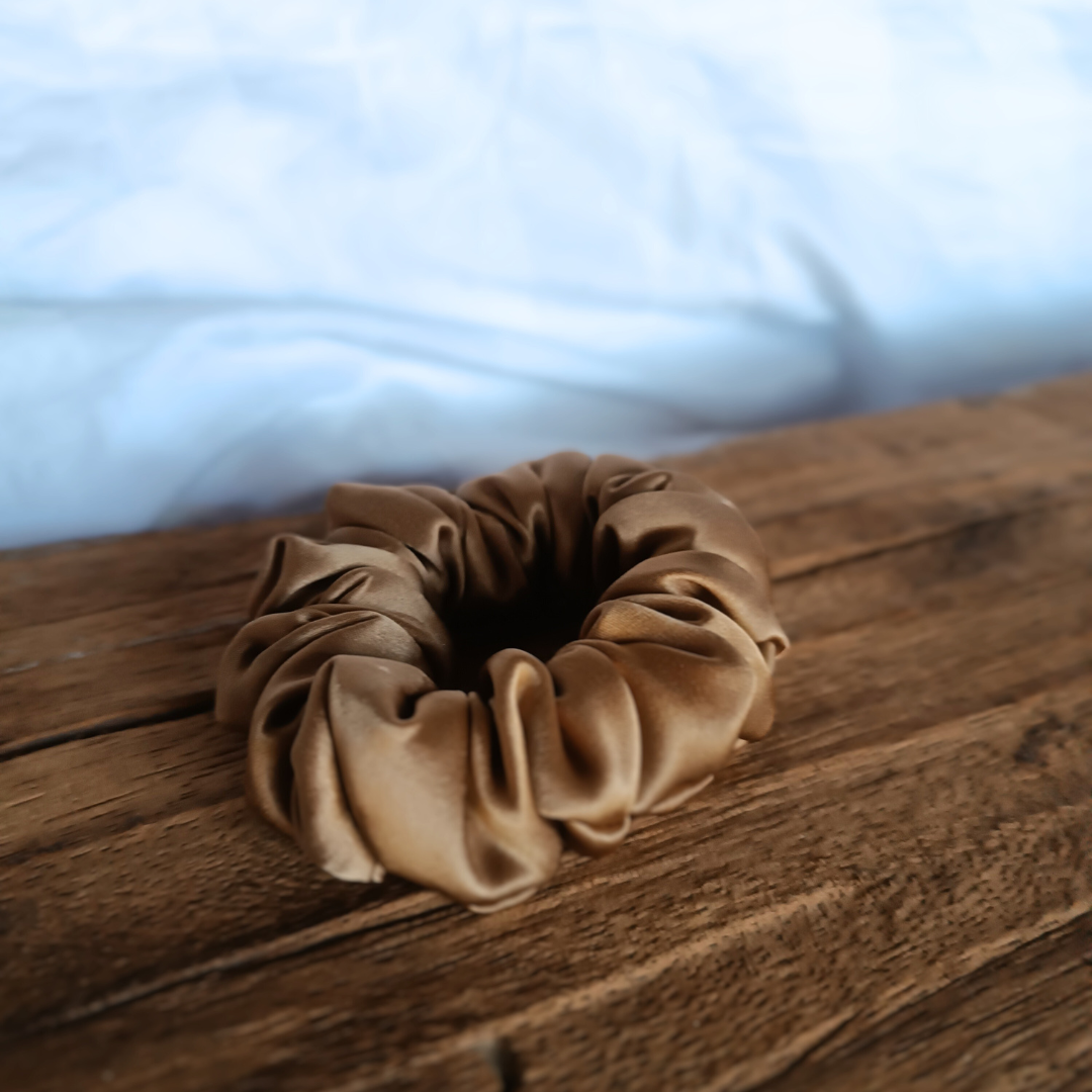 Chouchou en soie, protege les cheveux, cheveux secs