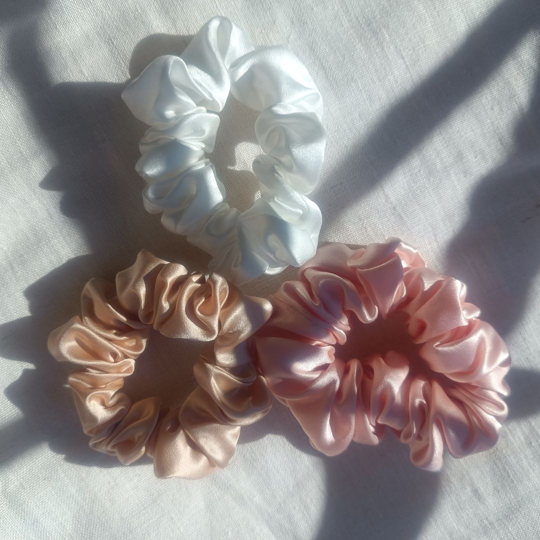 Trio de chouchou en soie, soin des cheveux, alopecie