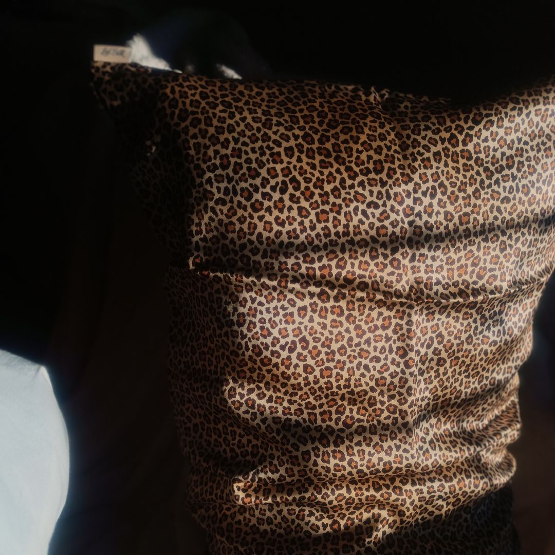 Taie d'oreiller en Soie Léopard