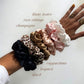 Chouchou en soie, scrunchie en soie, chouchou en soie leopard.